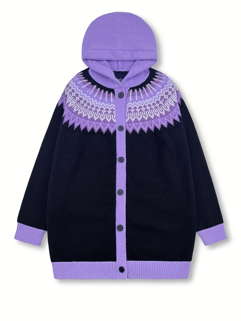 Gulnur - Eleganter Winter Pullover Mit Kapuze Und Langen Ärmeln