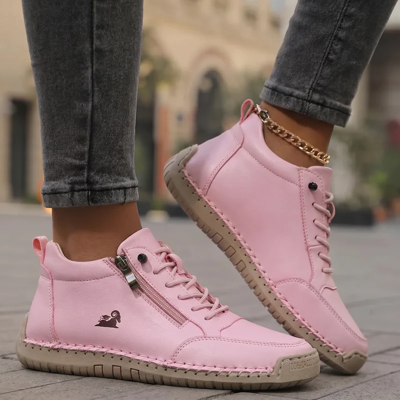 Schreiner – Turnschuh mit Schnürung Und Reißverschluss Sowie Kontrastnähten