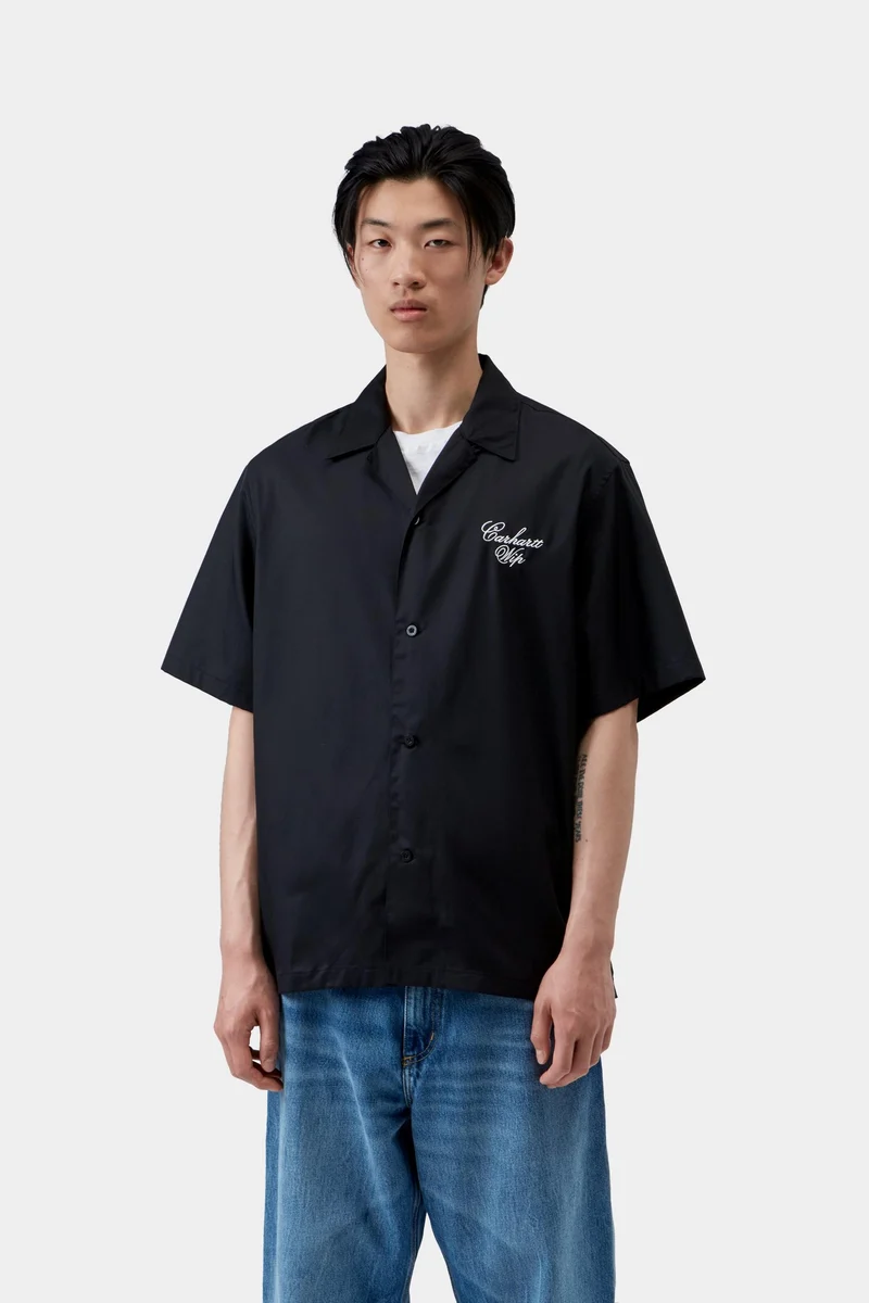 Carhartt WIP Travon Herrenhemd | Schwarzes Wachs