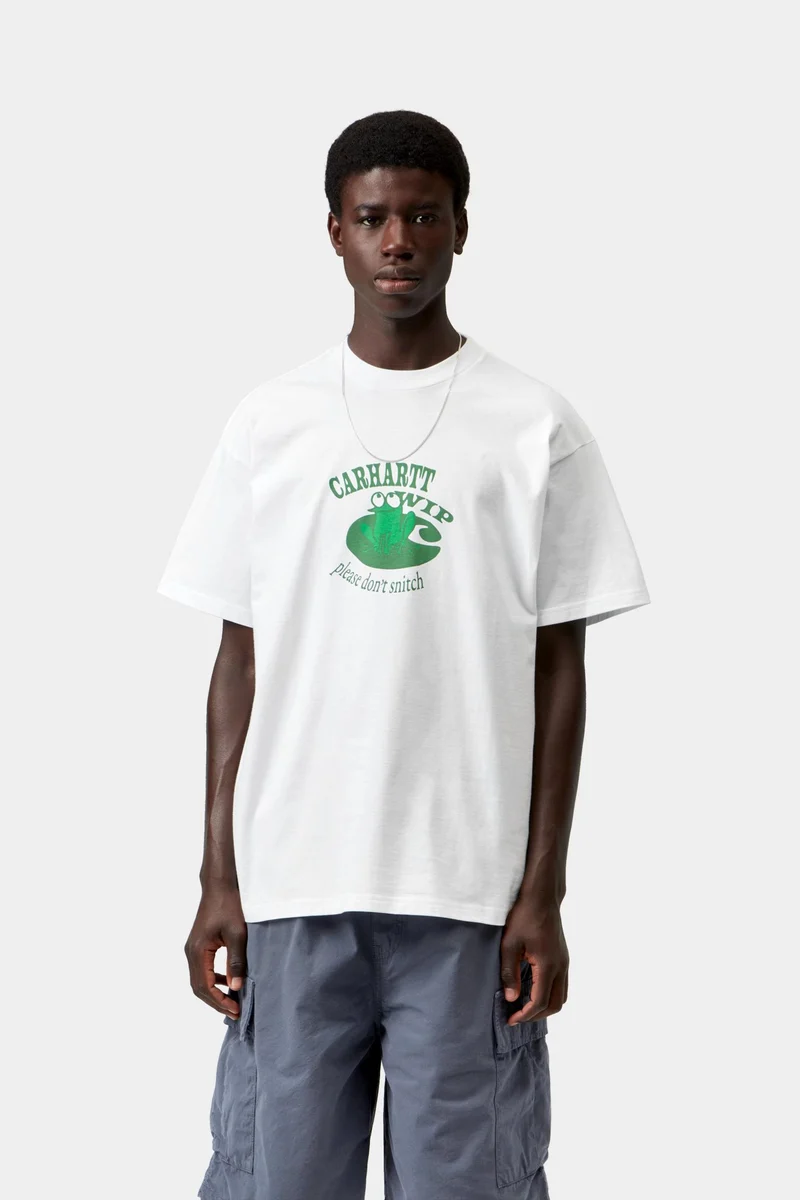 Carhartt WIP Herren-T-Shirt „Nicht petzen“ | Weiß