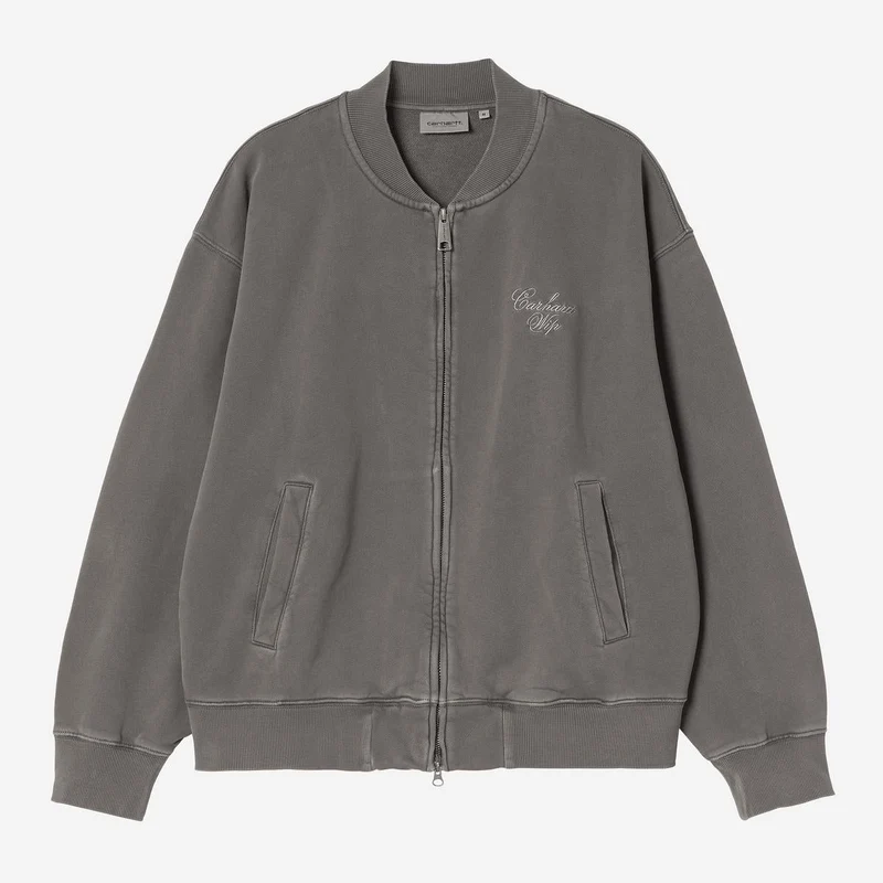 Carhartt WIP Herren-Bomberjacke mit langem Griff | Schwarz-Weiß, stückgefärbt