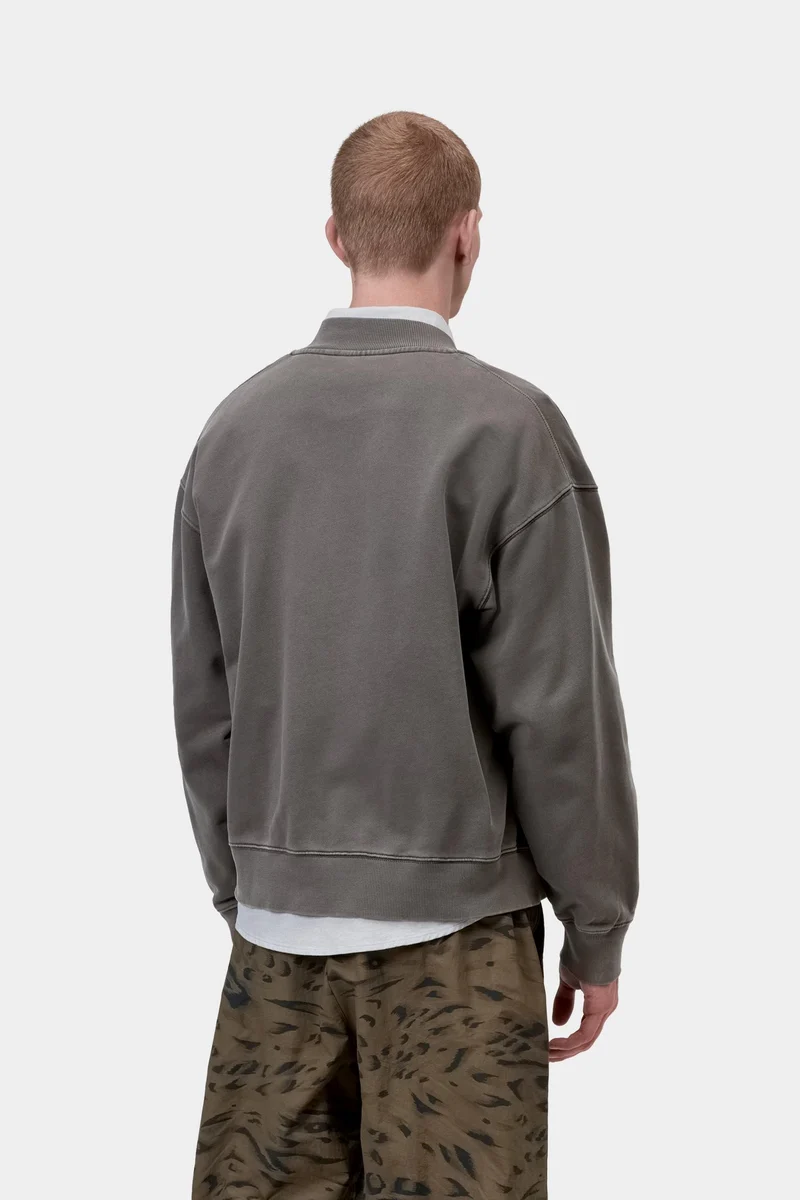 Carhartt WIP Herren-Bomberjacke mit langem Griff | Schwarz-Weiß, stückgefärbt