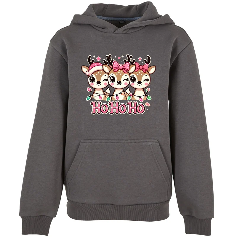 Kids Hoodie - HoHoHo Rentier Druck
