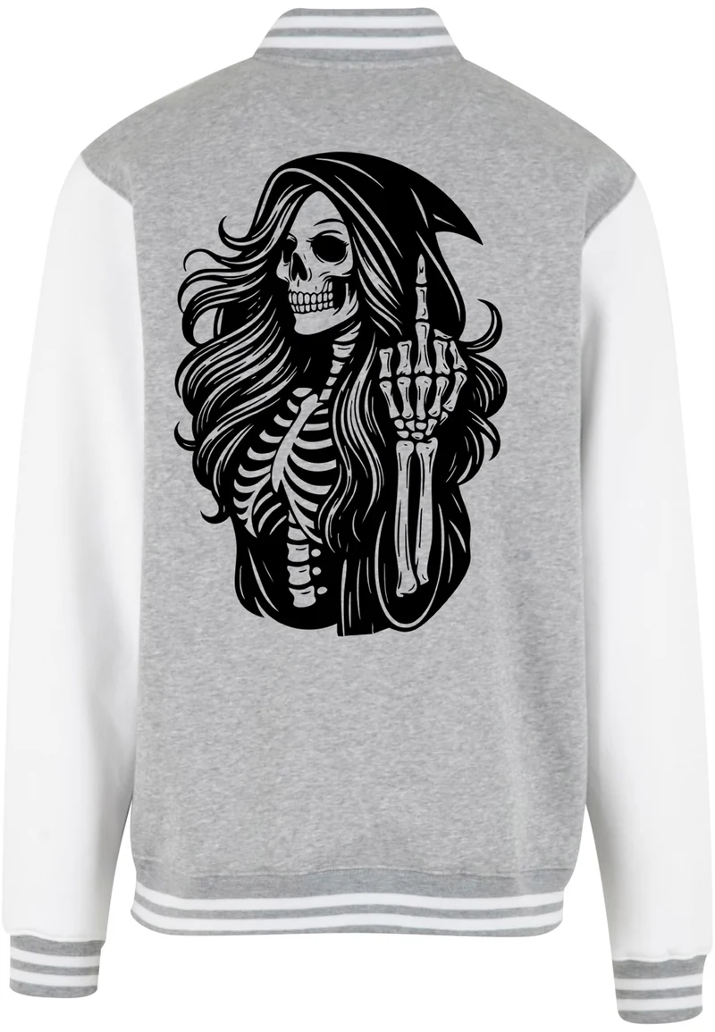 Collage Jacke - Skull Woman Mittelfinger