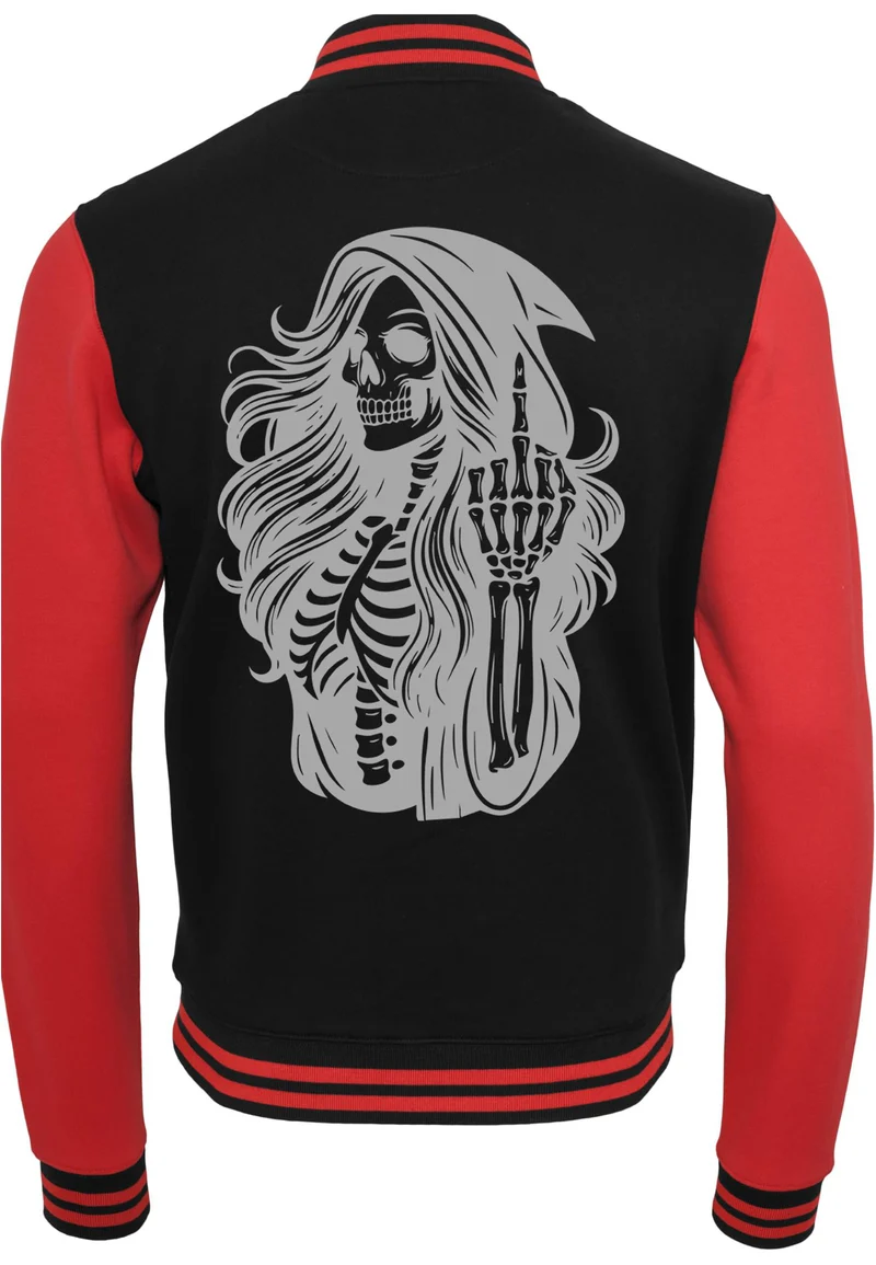 Collage Jacke - Skull Woman Mittelfinger