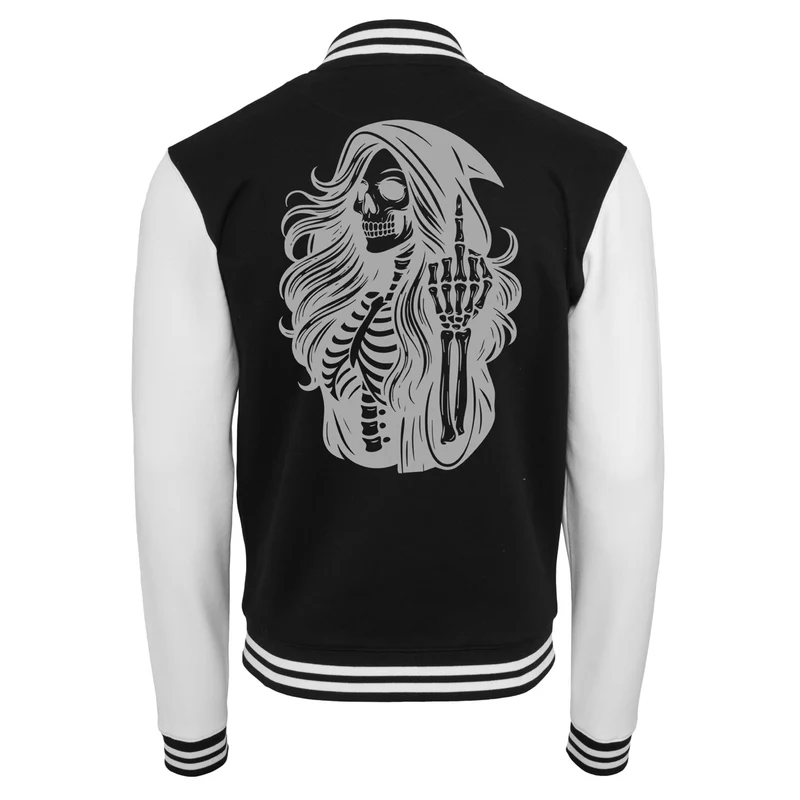 Collage Jacke - Skull Woman Mittelfinger