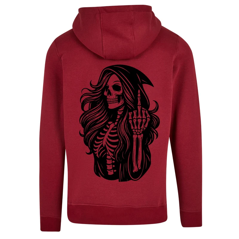 ZIP Hoodie - Skull Woman Mittelfinger