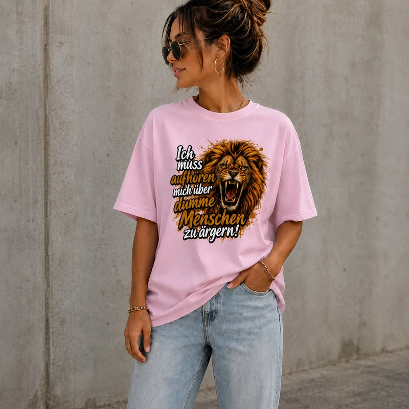 T-Shirt Löwe Menschen Statement Unisex
