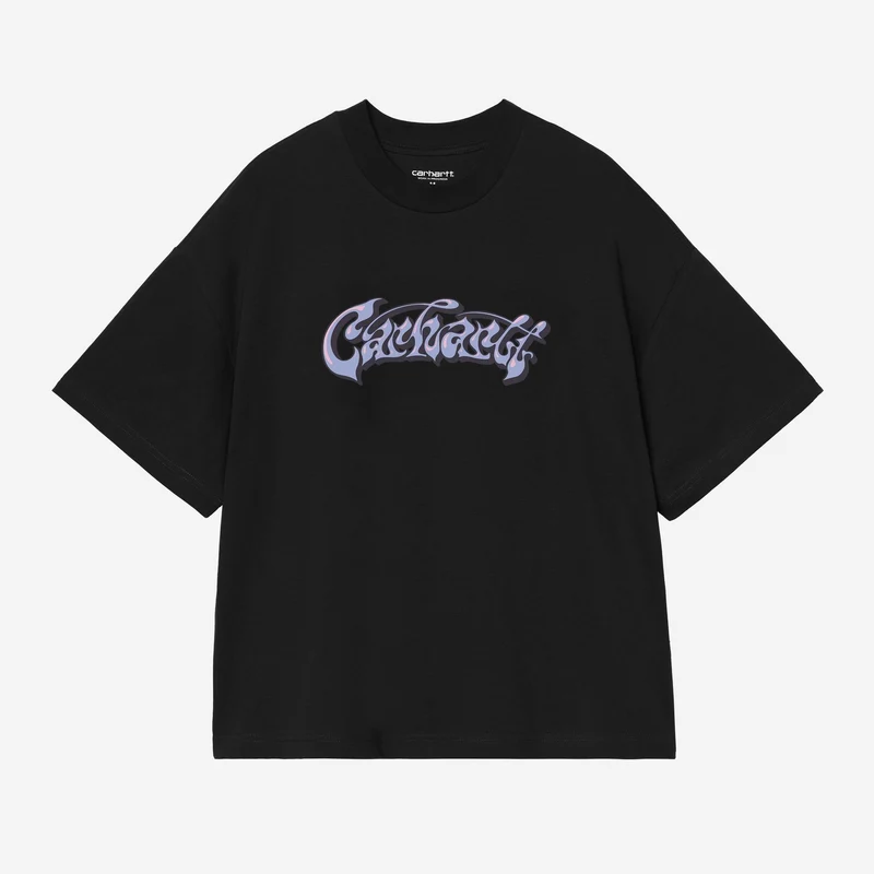 Carhartt WIP Herren-T-Shirt mit Popelmotiv | Schwarz