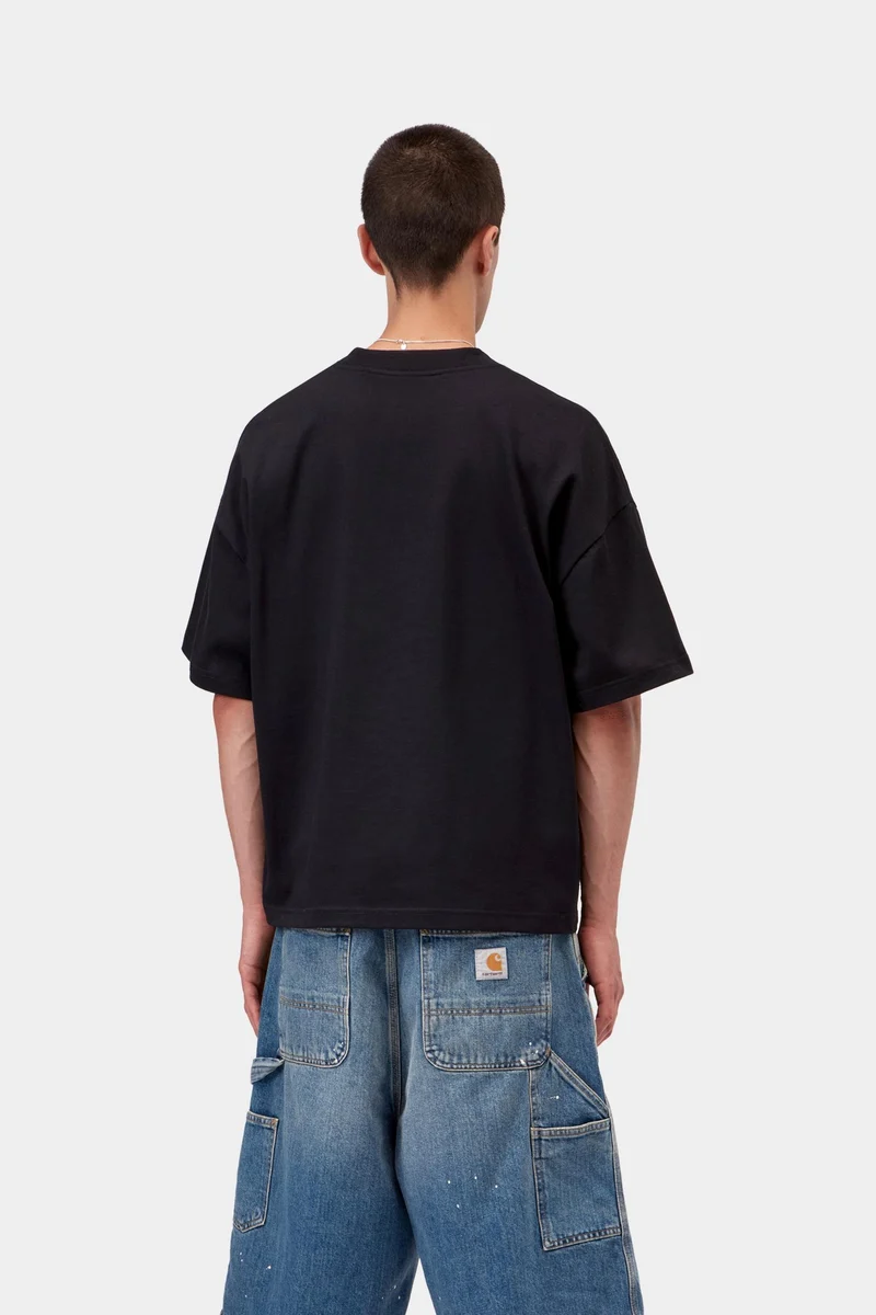 Carhartt WIP Herren-T-Shirt mit Popelmotiv | Schwarz