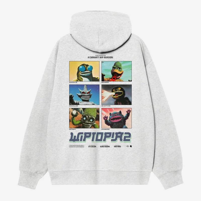 Carhartt WIP Wiptopia II Herren-Hoodie | Aschgrau meliert