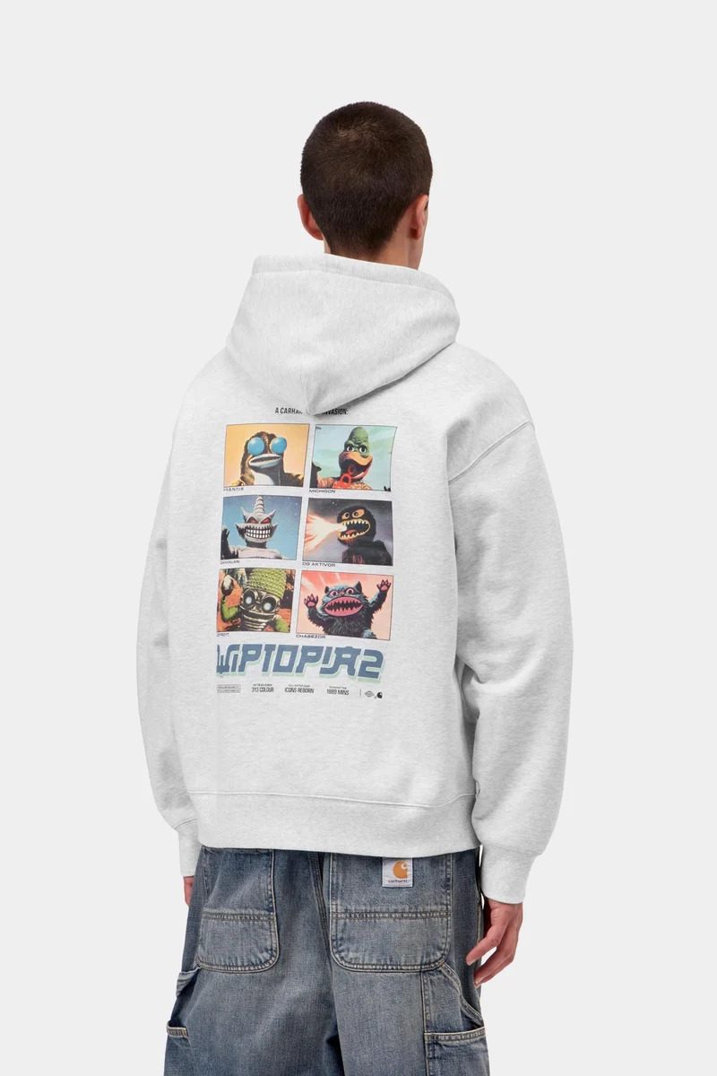 Carhartt WIP Wiptopia II Herren-Hoodie | Aschgrau meliert