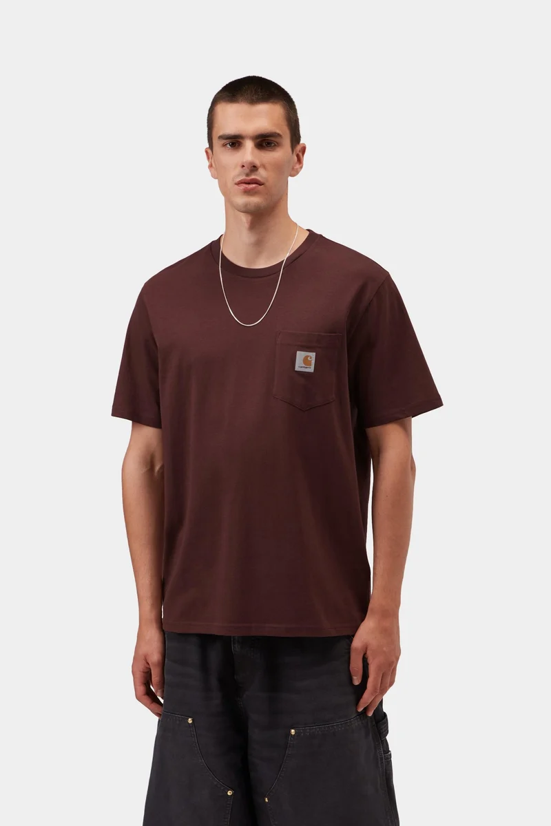 Carhartt WIP Herren-T-Shirt mit Brusttasche | Amarone