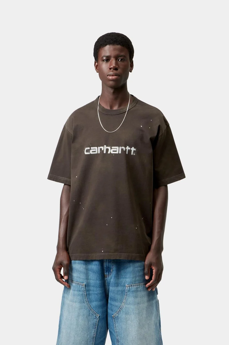 Carhartt WIP Herren-Maler-T-Shirt | Tabakzerstörungs-Waschspritzer