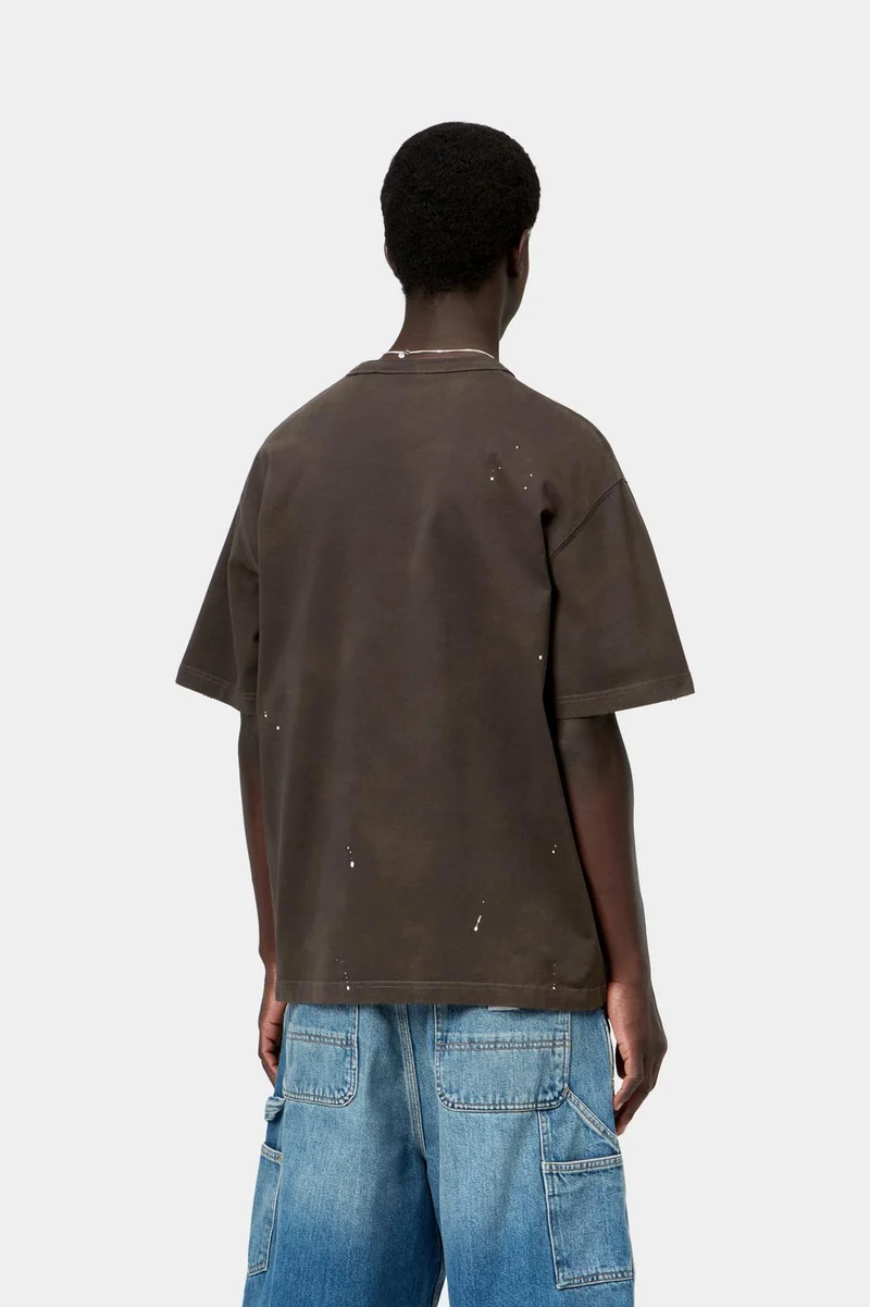 Carhartt WIP Herren-Maler-T-Shirt | Tabakzerstörungs-Waschspritzer