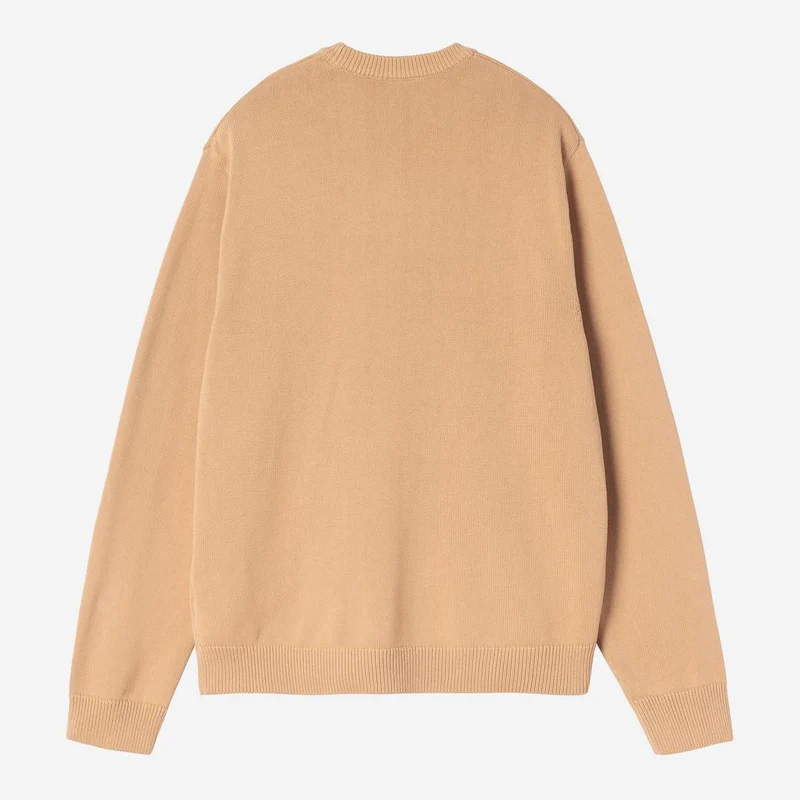 Carhartt WIP Kori Herrenpullover | Dusty Hamilton Braun, stückgefärbt