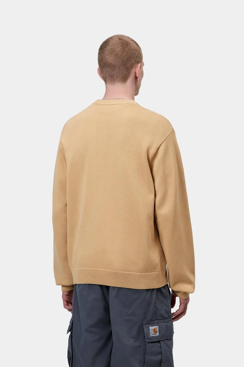 Carhartt WIP Kori Herrenpullover | Dusty Hamilton Braun, stückgefärbt