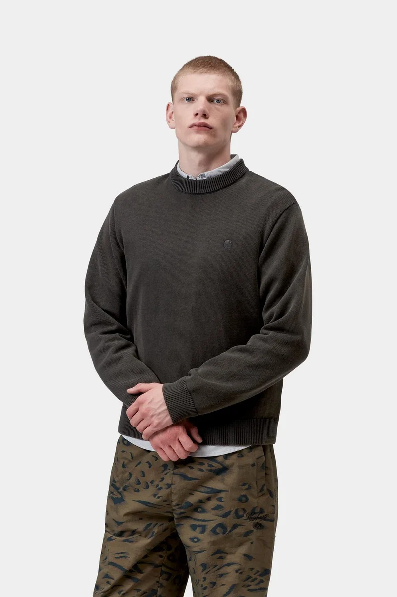 Carhartt WIP Kori Herrenpullover | Schwarz, stückgefärbt
