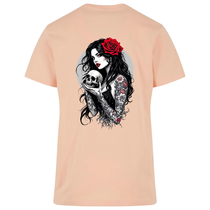 T-Shirt - Gothic Girl with Skull