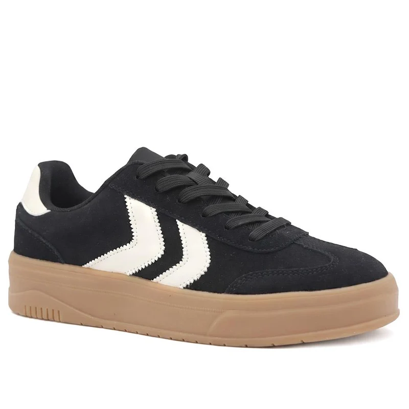 Bellissimo Leather Platform Lace Up Trainers - BELDINGX44006 / 330 349