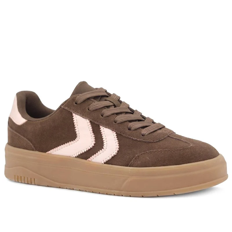 Bellissimo Leather Platform Lace Up Trainers - BELDINGX44006 / 330 349
