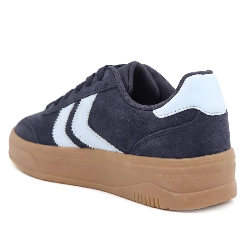 Bellissimo Leather Platform Lace Up Trainers - BELDINGX44006 / 330 349 - Navy