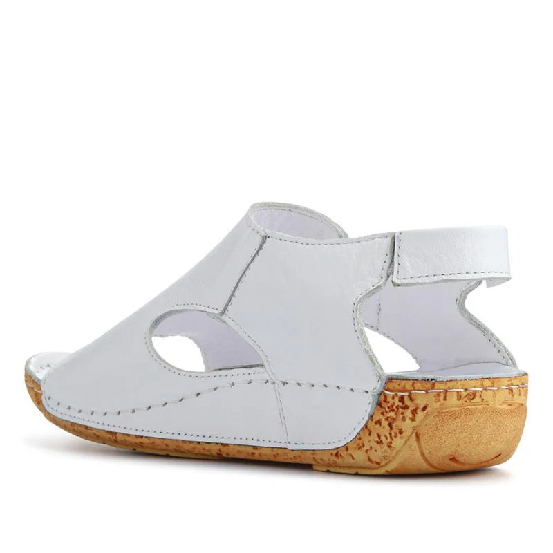 Leather Slip-On Sandals - KARY41004 / 327 532 - White