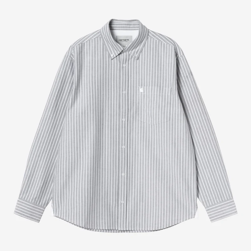 Carhartt WIP Kanan Herrenhemd mit Streifen | Schwarz