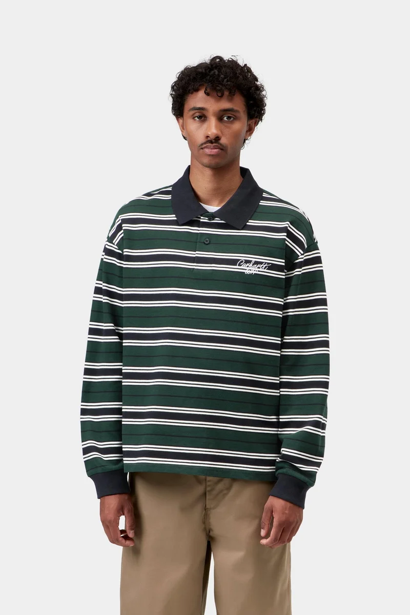 Carhartt WIP Devitt Rugby-Shirt für Herren | Dunkelbraun