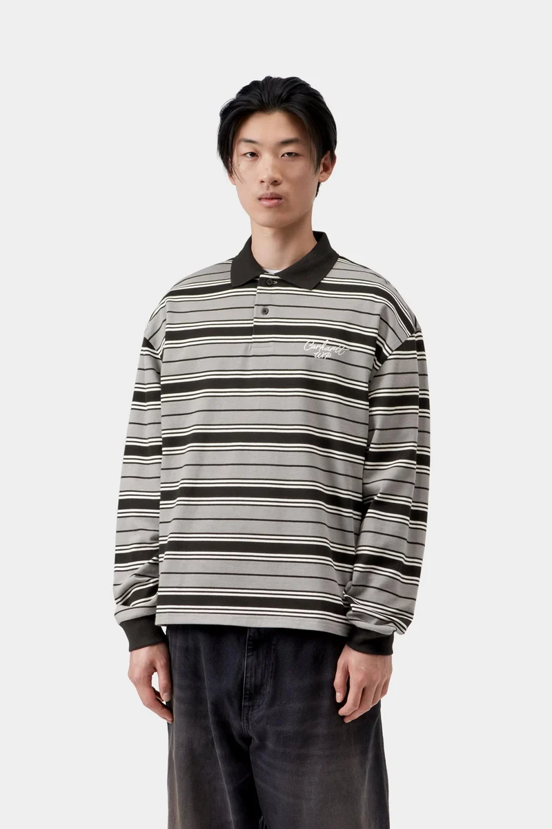 Carhartt WIP Devitt Rugby-Shirt für Herren | Schattiertes Grau