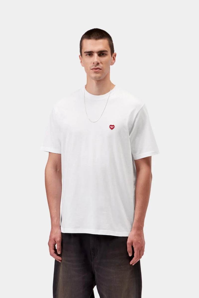 Carhartt WIP Herren-T-Shirt mit kleinem Herzchen | Weiß
