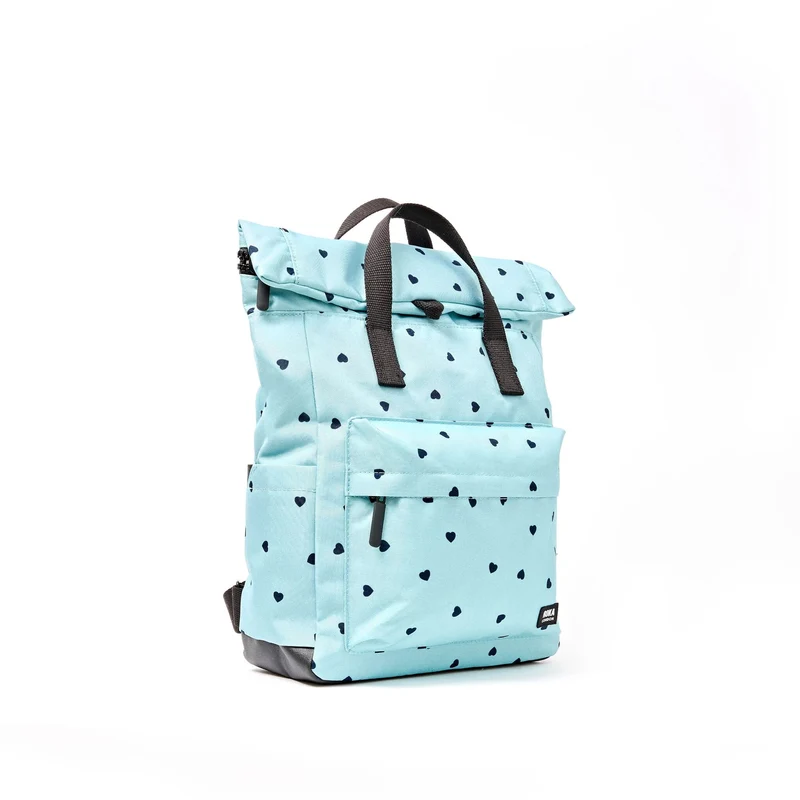 ROKA Canfield Mittelgroße Tasche aus recyceltem Canvas mit Herzmuster