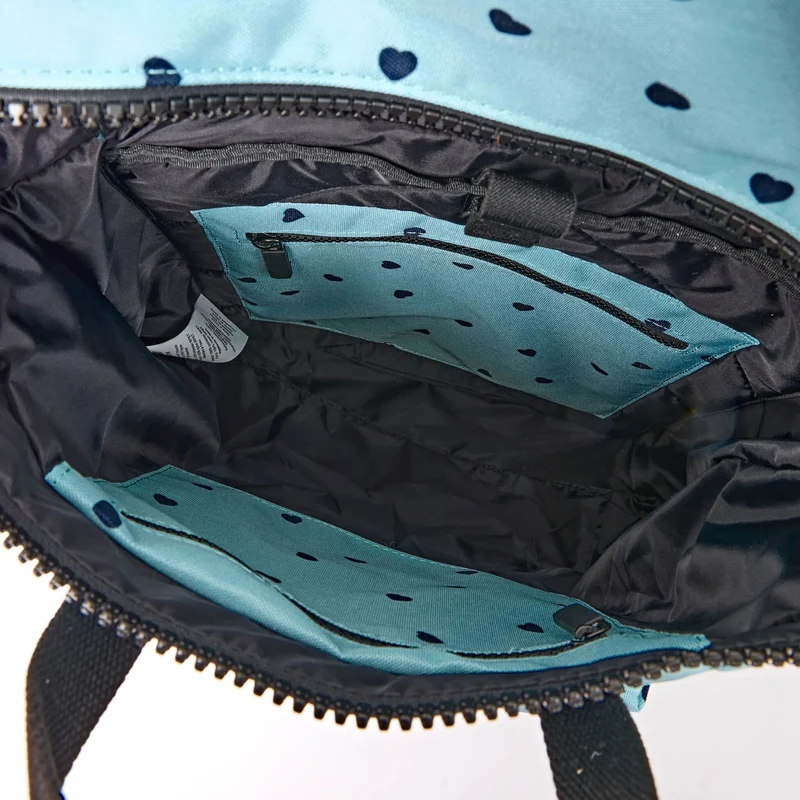 ROKA Canfield Mittelgroße Tasche aus recyceltem Canvas mit Herzmuster
