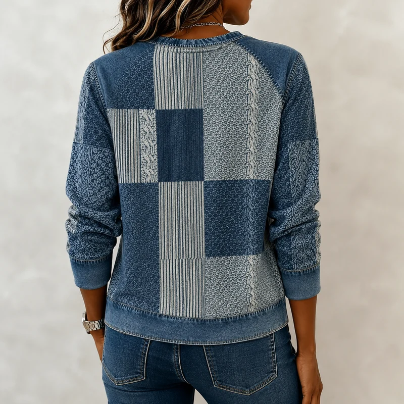 Dievina – Sweatshirt im Vintage-Denim Schau
