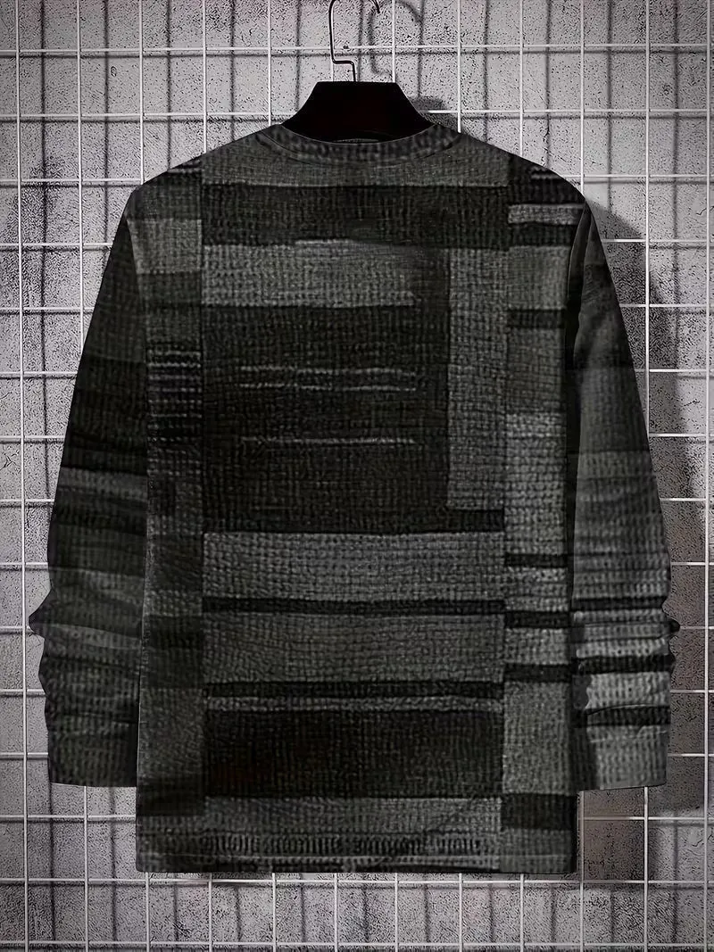 Kellan – Langärmliges Hemd MIT Geometrischem Patchwork-print