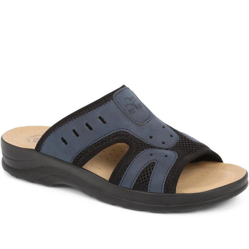 Fly Flot Slip On Mule Sandals - FLY37013 / 323 213 - Navy