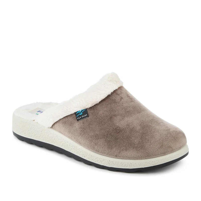 FlyFlot Wide Fit Anatomic Self Moulding Slippers - FLY42008 / 327 725 - Taupe