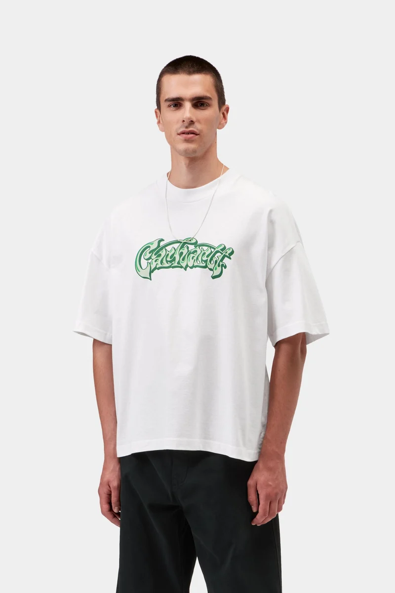 Carhartt WIP Herren-T-Shirt mit Popelmotiv | Weiß