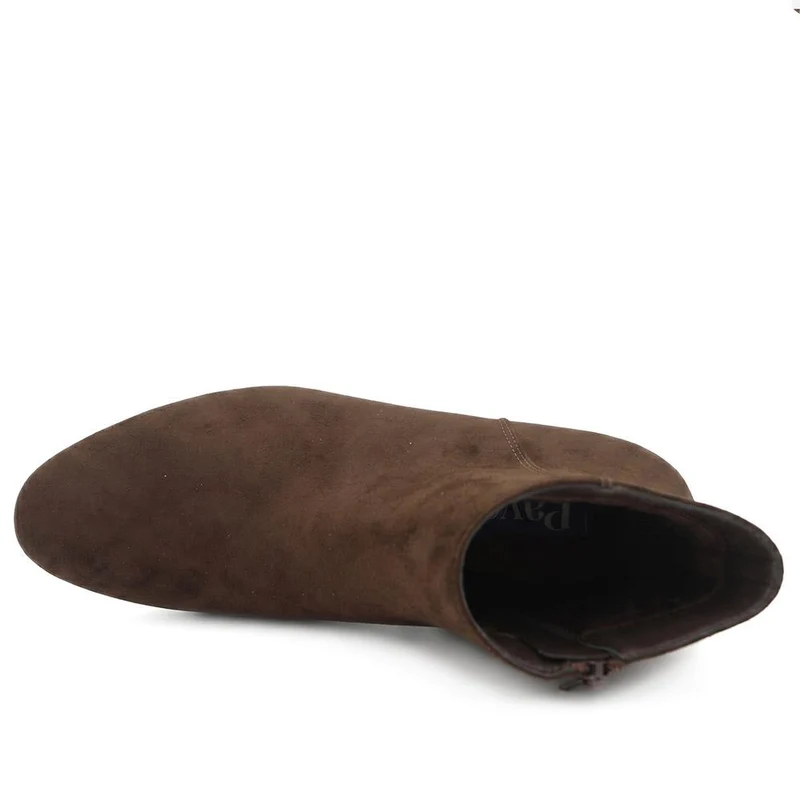 Smart Block Heel Ankle Boots With Warm Lining - WBINS44008 / 329 643 - Chocolate
