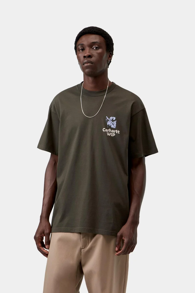 Carhartt WIP Herren-T-Shirt mit Traubenpflücker-Motiv | Cypress