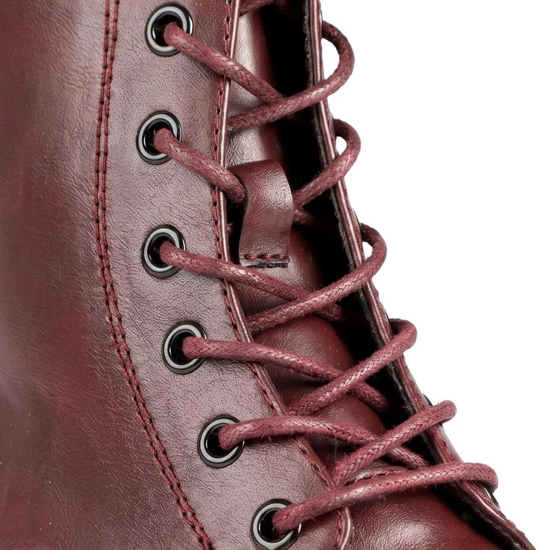Lace Up Ankle Boots With Warm Lining - WBINS44000 / 329 764 - Burgundy