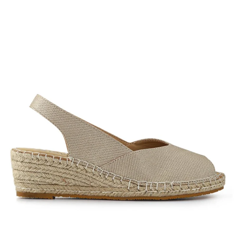 Wedge-Heeled Espadrilles - WBINS41093 / 327 260 - Gold