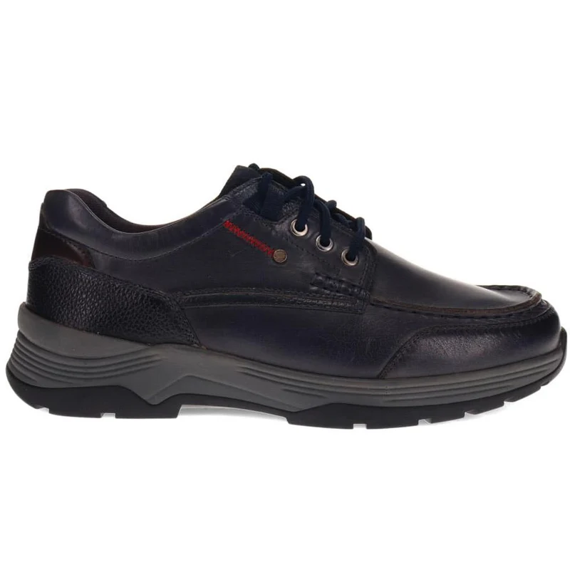 Casual Leather Lace-Up Shoes - ALEKSO / 325 811 - Navy