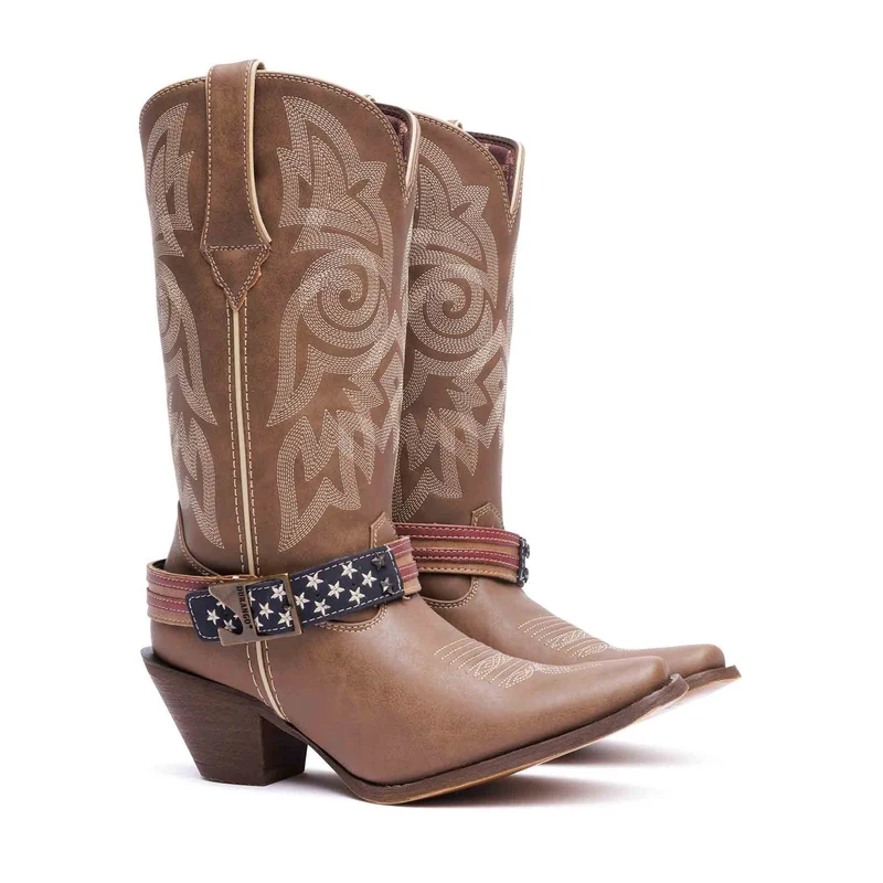 Durango Damen-Stiefel „Crush Flag“ | Braun Khaki