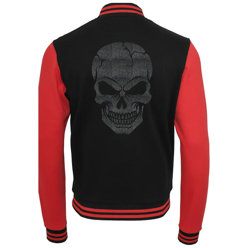 Collage Jacke - Skull Head - Schwarz Glitter