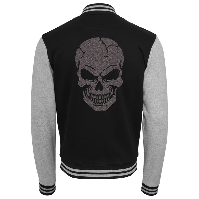 Collage Jacke - Skull Head - Multi Glitter