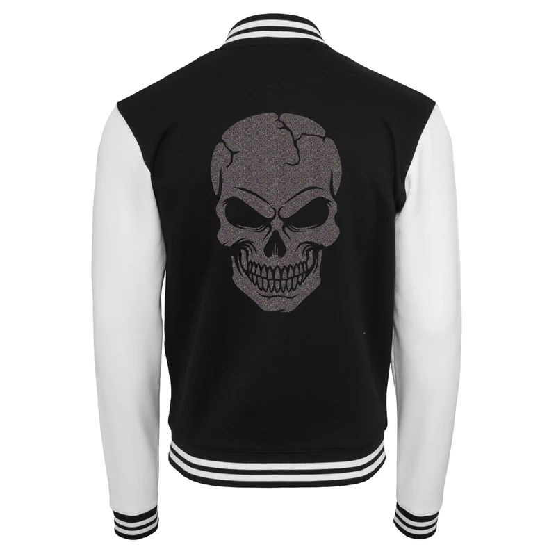 Collage Jacke - Skull Head - Multi Glitter
