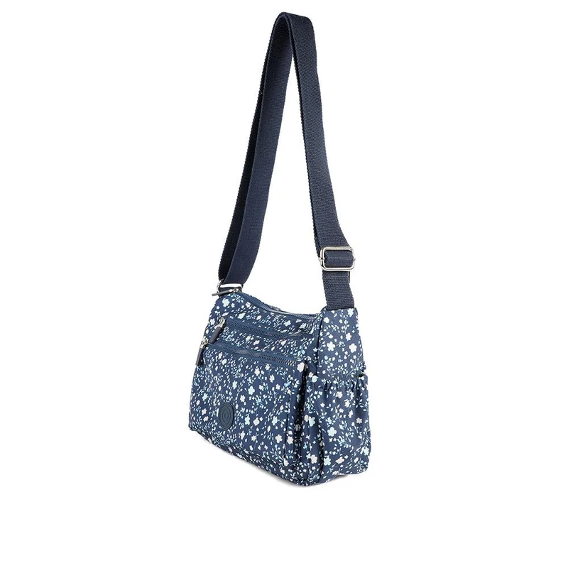 Zip Close Messenger Bag - SMIT43001 / 329 231 - Navy Floral