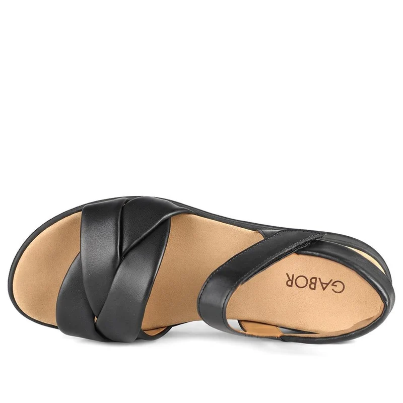 Gabor Adjustable Fasten Strappy Sandals - GABC43529 / 330 710 - Black