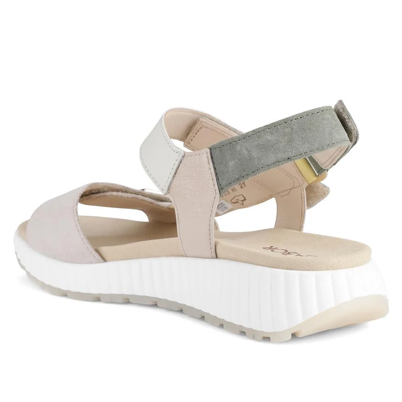 Gabor Leather Touch Fasten Platform Sandals - GABC43521 / 330 460 - Beige Multi